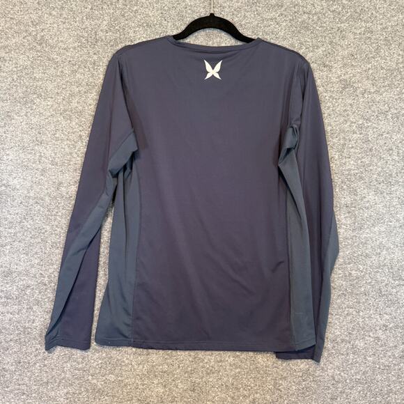 Kari Traa Shirt Women Large Blue Crewneck Long Sleeve Stretch Tshirt Performance - Picture 2 of 10